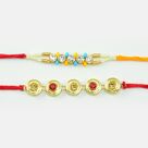 Coin Designer Rakhi with Diamond And Pearls Rakhi