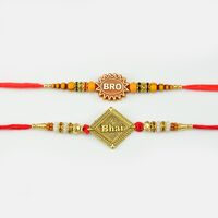 Unique designer Bro And Bhai Rakhi