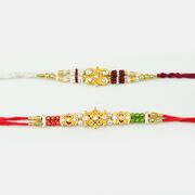 Pretty Designer Diamond Rakhi In pearls