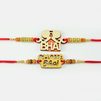 Super Quality Bhai And Chhota Bhai Rakhi In Wood