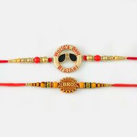 Worlds Best Brother Rakhi with Small Bro Rakhi