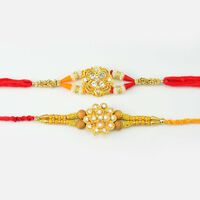 Golden Color Fully diamond Studded Rakhi