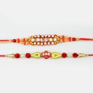 Fully Diamond Rakhi with Simple Desin Rakhi