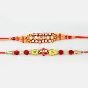 Fully Diamond Rakhi with Simple Desin Rakhi