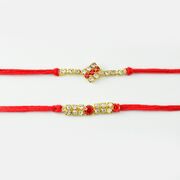Lovely DIamond Designer Rakhi Set of 2