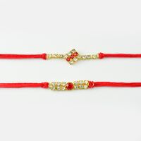 Lovely DIamond Designer Rakhi Set of 2