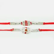 Central Rudraksh Based Diamond Rakhi
