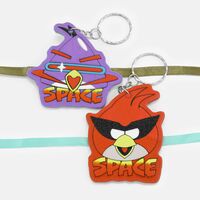 Purple Chuck and Red Space Travel Edition Angry Birds Character Set of Two Kiddo Rakhis