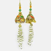 Traditional Rajasthani Lumba with Astonishing White Beaded Tessels
