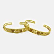 Golden Themed Rakhi Bracelet Combo for Brothers with Desighn Carved in Mid 
