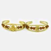 Auspicous Combo of Rakhi Bracelet with Lord Krishna and Lord Ganesha in Middle