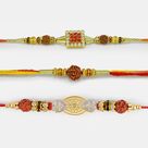 Authentic Rudraksha Rakhi Set of 3