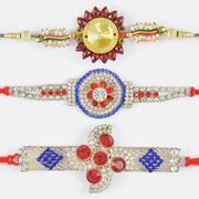 Diamonds Everywhere Rakhi Set of 3