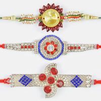 Diamonds Everywhere Rakhi Set of 3
