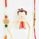 Mighty Chhota Bheem with Divine Om and Rudraksha Rakhi Set