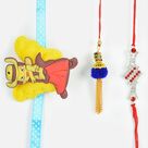 Fancy Bhaiya-Bhabhi Rakhi Set and Kids Rakhi Set