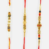 Beads and Diamonds Everywhere Rakhi Set of 3