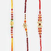 Simple Mauli String Rakhi Set of 3