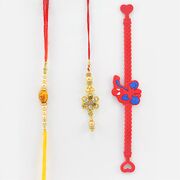 Floral Shalpe Lumba with Tread Bhaiya Rakhi and Spider Man
