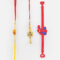 Floral Shalpe Lumba with Tread Bhaiya Rakhi and Spider Man