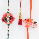 Toy Airoplane Rakhi for Kid with Brother and Bhabhi Rakhi.