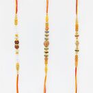 Rakhi Set of Thread and Beads Rakhi Set of 3 Rakhis