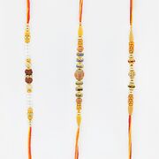 Rakhi Set of Thread and Beads Rakhi Set of 3 Rakhis
