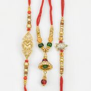 Amazing Multi Liner Lumba with 2 Awesome Looking Brother Rakhis