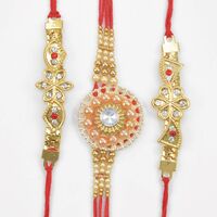 Two Jewel Studded and One Zardosi Work Nice Combination Set for Brothers