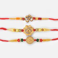 Auspicious 3 Om Rakhis Set of Magnificent and Awesome Rakhis Set of 3