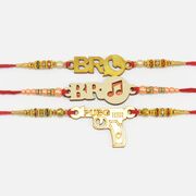 Newly Designed Modern Stylish Pubg and Bro Rakhis Set of 3