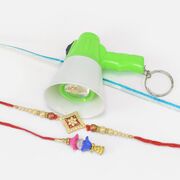Rakhi Set of 3 for Family Toy Kid Rakhi with Jewel Beads Brother Rakhi and Nice Lumba Rakhi
