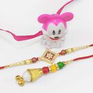 Lightening Kid Toy Rakhi with Jewel Bhai Rakhi and Colorful Beads Nice Lumba Rakhi Set for Family