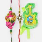 Colorful Zardosi Designed and Jewel Studded Beautiful Brother Rakhis with Guitar Kid Rakhi