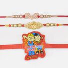 Big B and Flower Design Modern Rakhis with Bob the Builder Rakhi for Kid