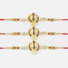 Three Auspicious Sikh Symbol Khanda Rakhis for 3 Brothers