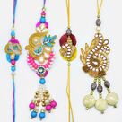 Beautiful 2 Rakhi Set of Bhaiya And Bhabhi