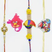 Charming Looking Rakhi Set of 4 Rakhis