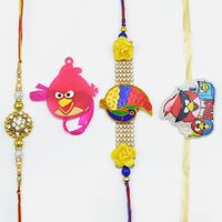 Charming Looking Rakhi Set of 4 Rakhis