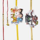Divine Bal Hanuman With Motu Patlu And Bhaiya Bhabhi Rakhi Set