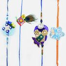 Perfect Combination of Zardosi And Kids Rakhi