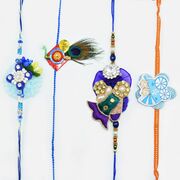 Perfect Combination of Zardosi And Kids Rakhi