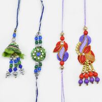 Traditional Bhaiya Bhabhi Rakhi Set of 4