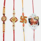 Divine Combo of Om And Bal Ganesha Kids Rakhi