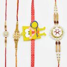 Beautiful Combo of  Shiny Diamond And Kids Rakhi