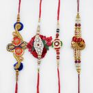 Traditional Loooking Rakhi Set of 4