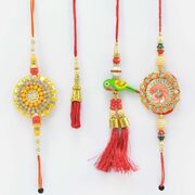 Awesome 2 Bhaiya and Bhabhi Pair Rakhi Set