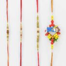 3 Thread Rakhi for Brother with 1 Kid Rakhi