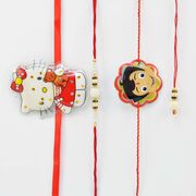 Chhota Bheem and Bhaiya Bhabhi Rakhi Set of 4 Rakhis.