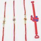 Amazing Sets of 3 Jewel Rakhi for Brother with a Kid Rakhi.